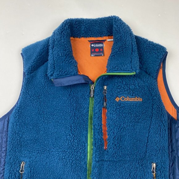 Columbia Blue and Orange Fleece Vest - Picture 2 of 12